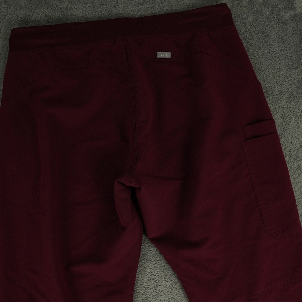 FIGS Kade Straight-Leg Scrub Pant Womens Large Tall Burgundy Medical T21004T - Picture 3 of 11